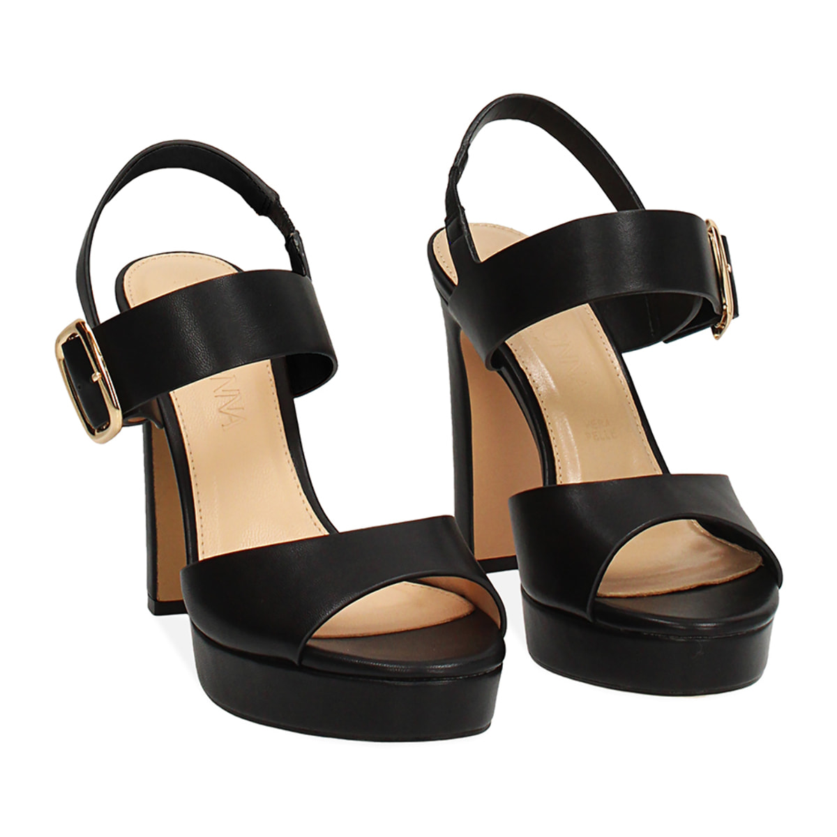 Sandali neri tacco 11,5 cm