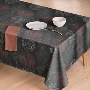 Mantel estampado antimanchas NAROA ANTRACITA