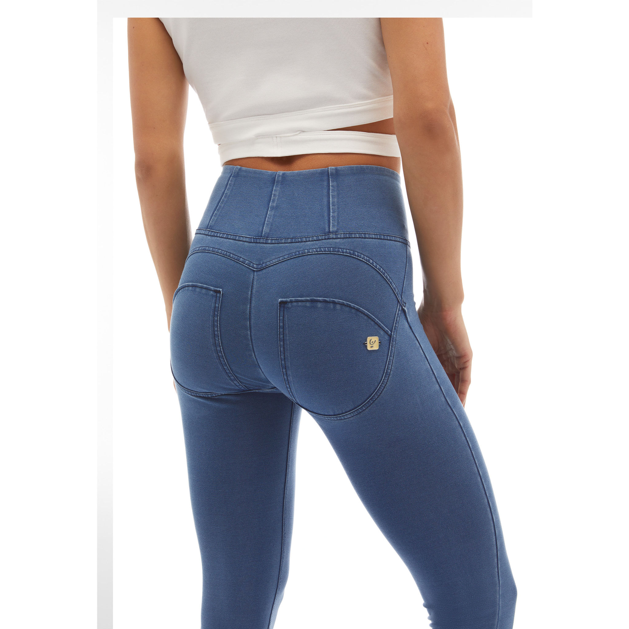 Jeggings push up WR.UP® superskinny vita alta con zip