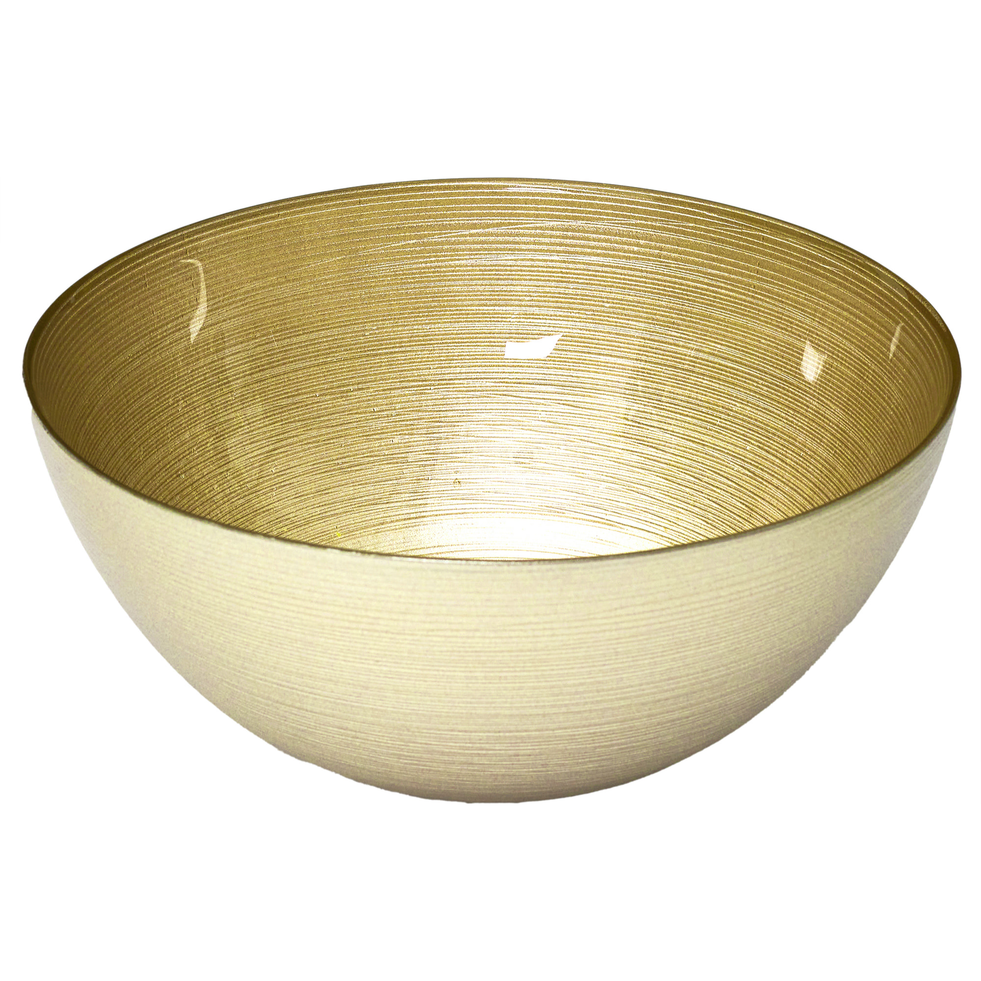 Saladier En Verre Dore D28cm