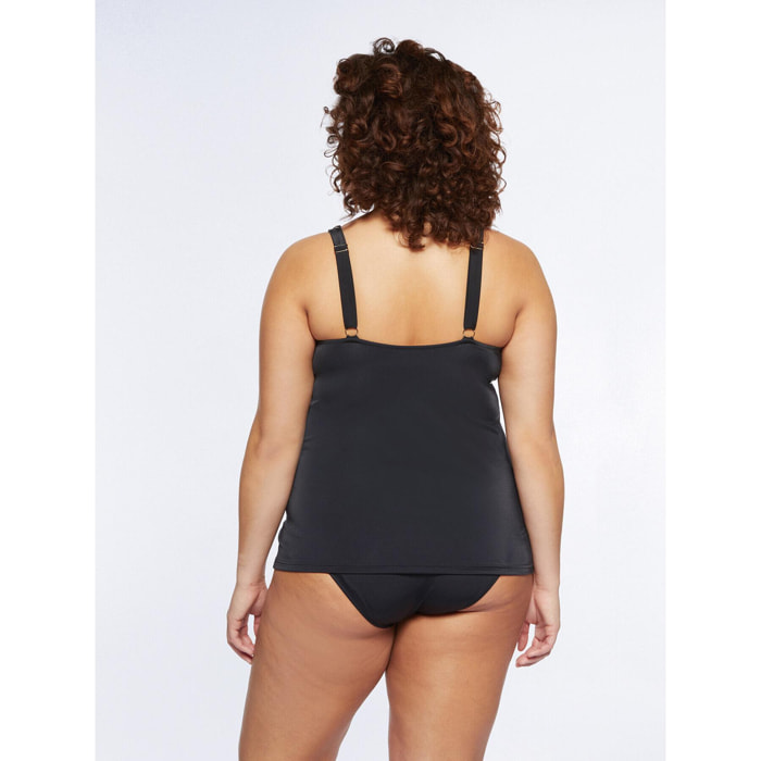 Fiorella Rubino - Top tankini con dettaglio lurex - Nero