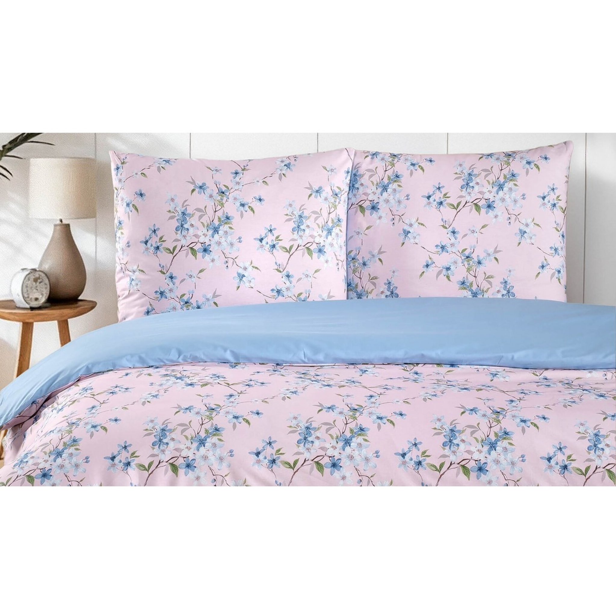 Parure housse de couette et taie(s) d'oreiller coton imprimé