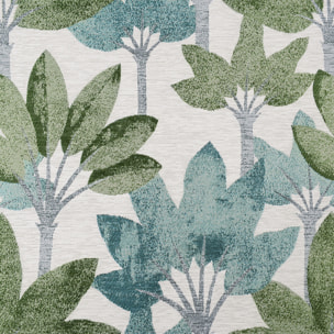 Rideau à oeillets jacquard motif végétal - Vert