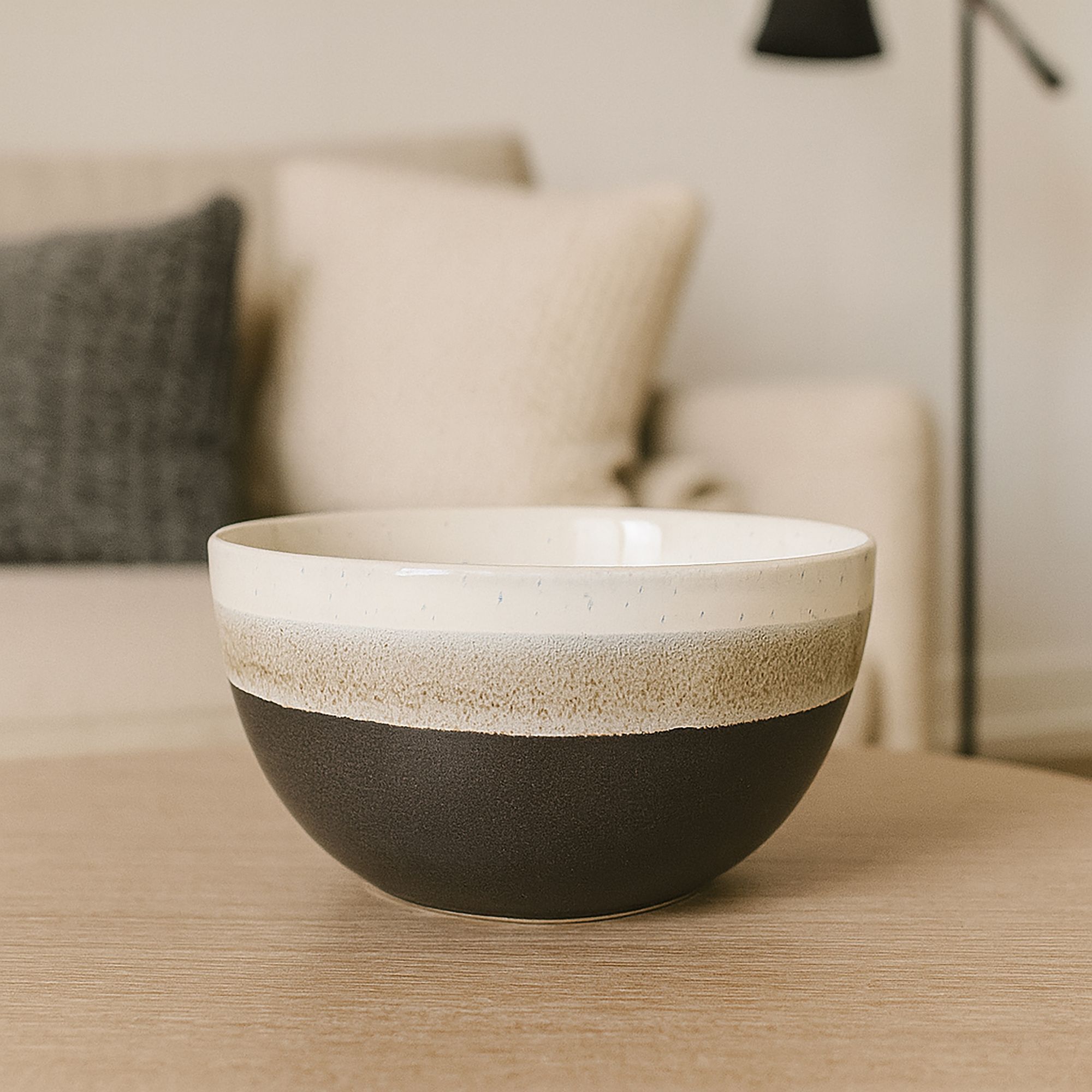 Lot de 6 bols marron en grès 57cl RIGA