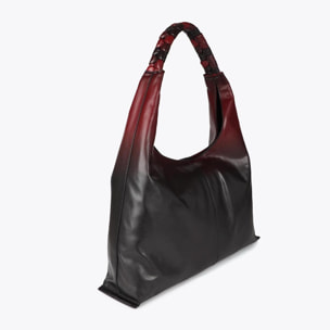 Borsa Shopper Effetto Pelle con Manico Intrecciato e Logo LC Leopardo