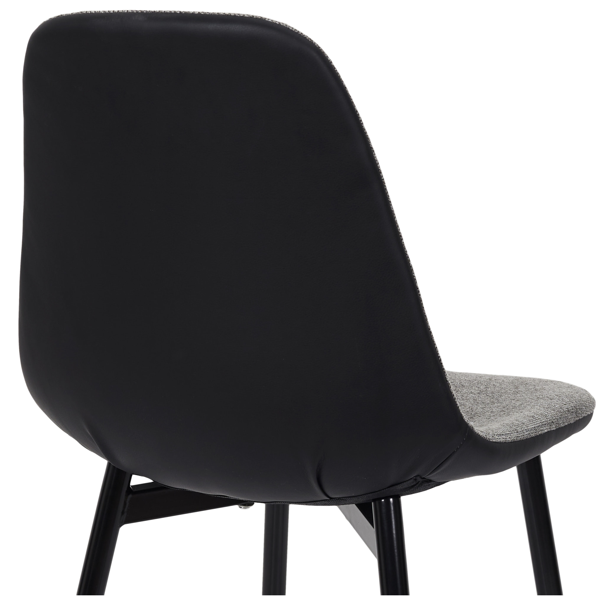 Chaise Memphis Gris Et Noir - Lot De 4