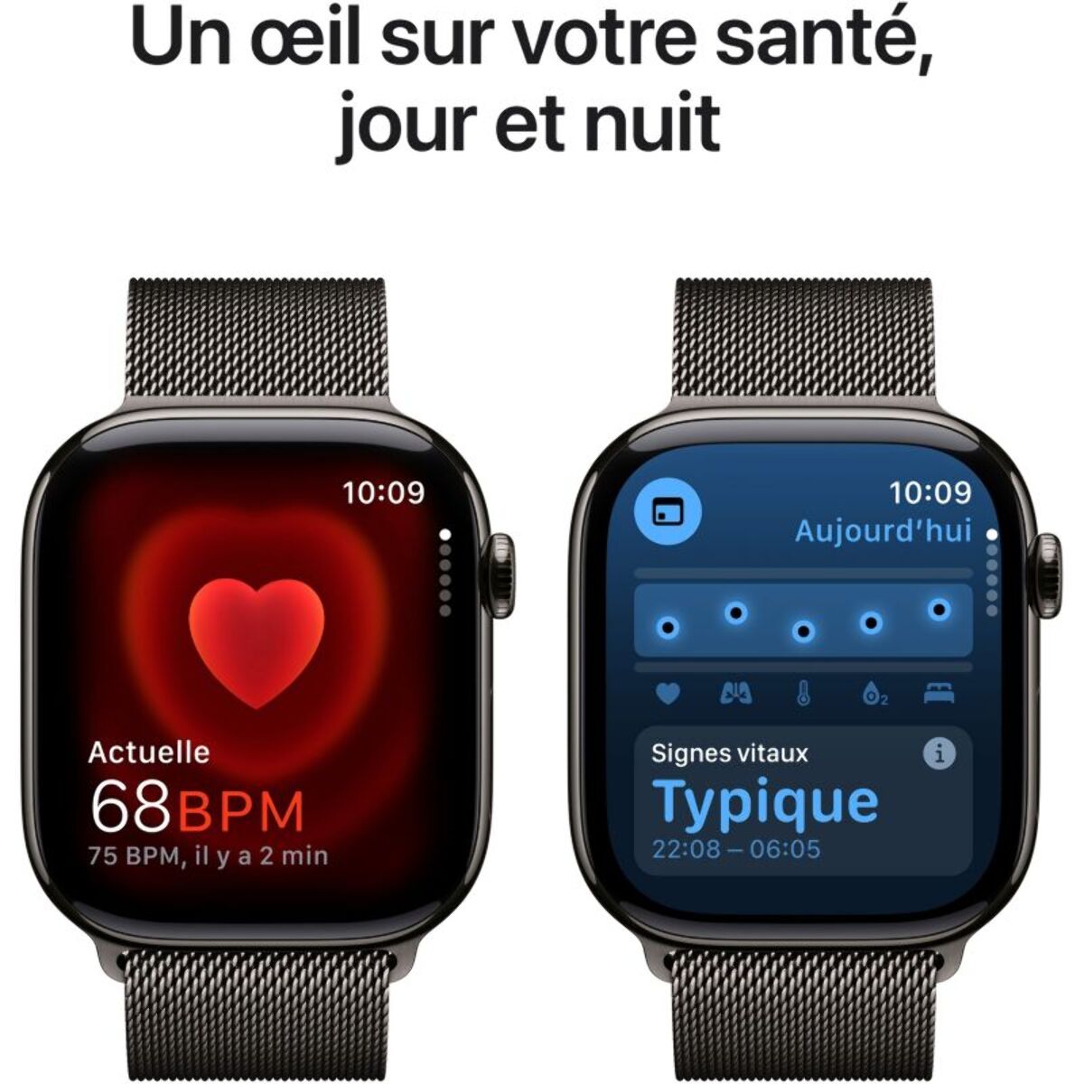 Montre connectée APPLE WATCH Serie 10 42mm Titane Ardoise Loop Cell