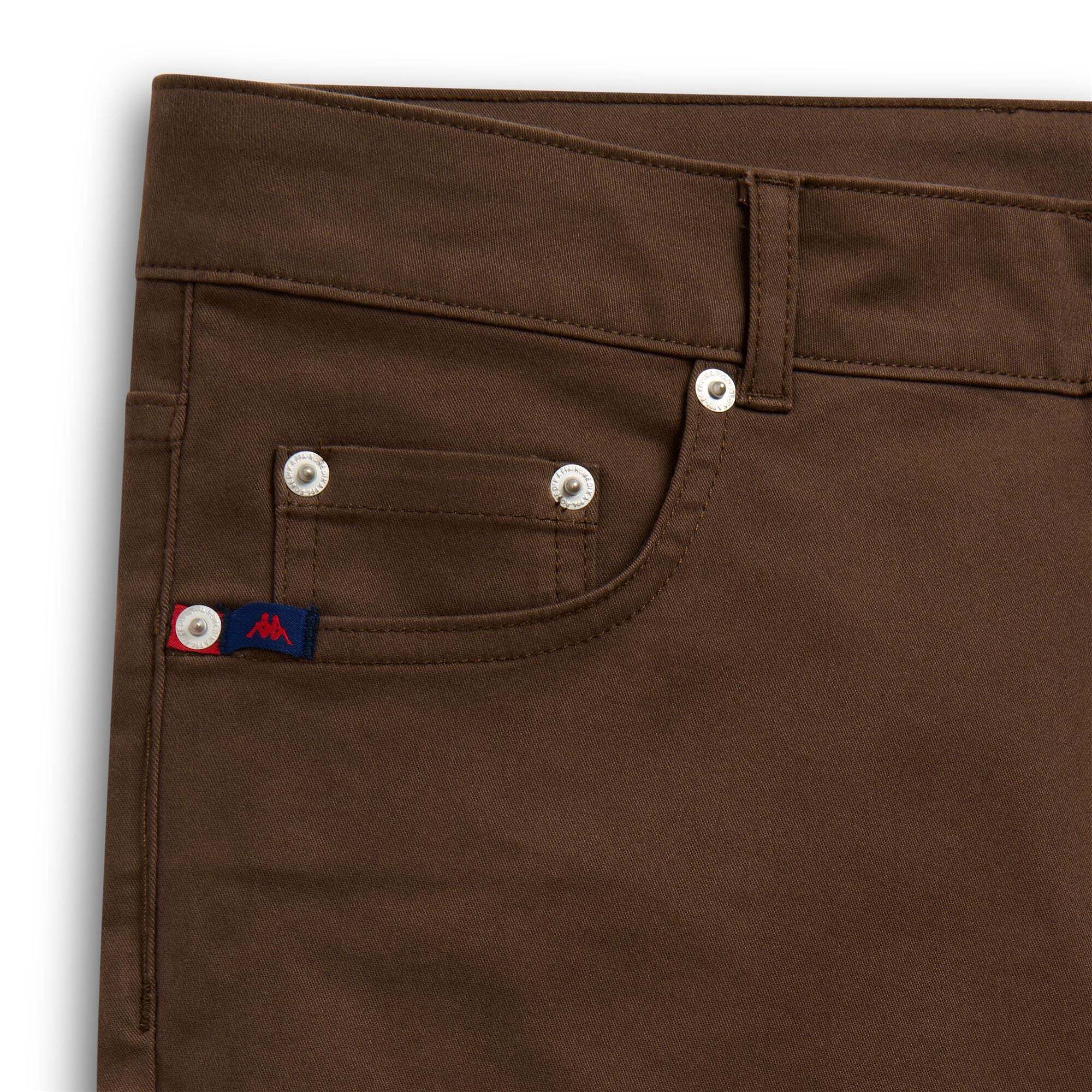 Kappa - Pantaloni Uomo Marrone - Jorman Comfort Peached Gabardine