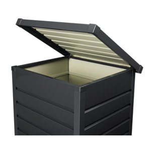 Coffre de jardin métal gris 200L
