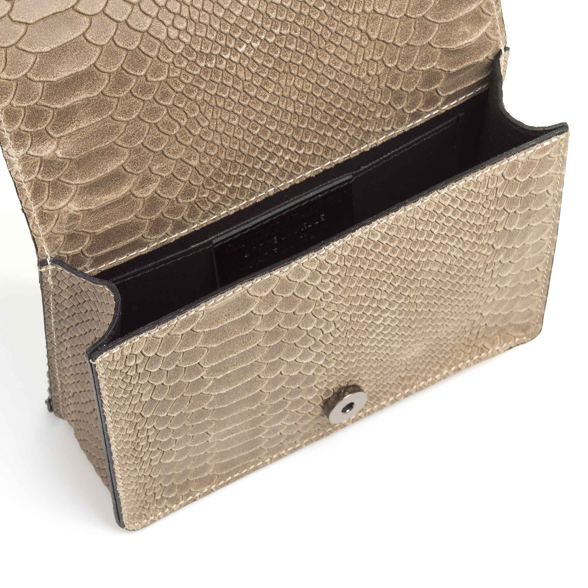 Lorenza Borsa a mano Donna.Pelle autentica Scamosciato Incisione Serpente