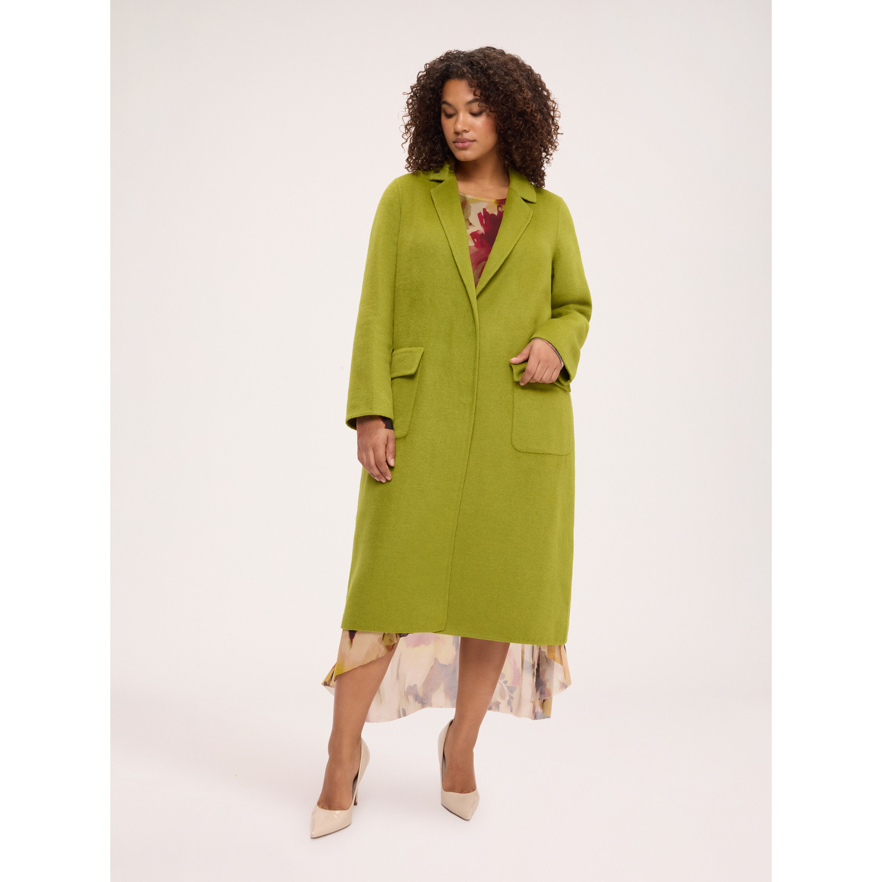 Fiorella Rubino - Cappotto lungo con tasche - Verde chiaro