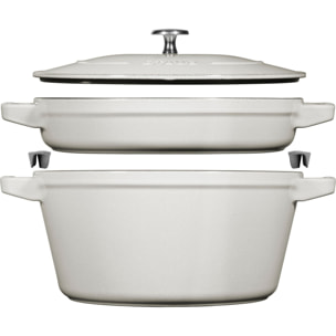 2-pcs, Set empilable, Truffe blanche