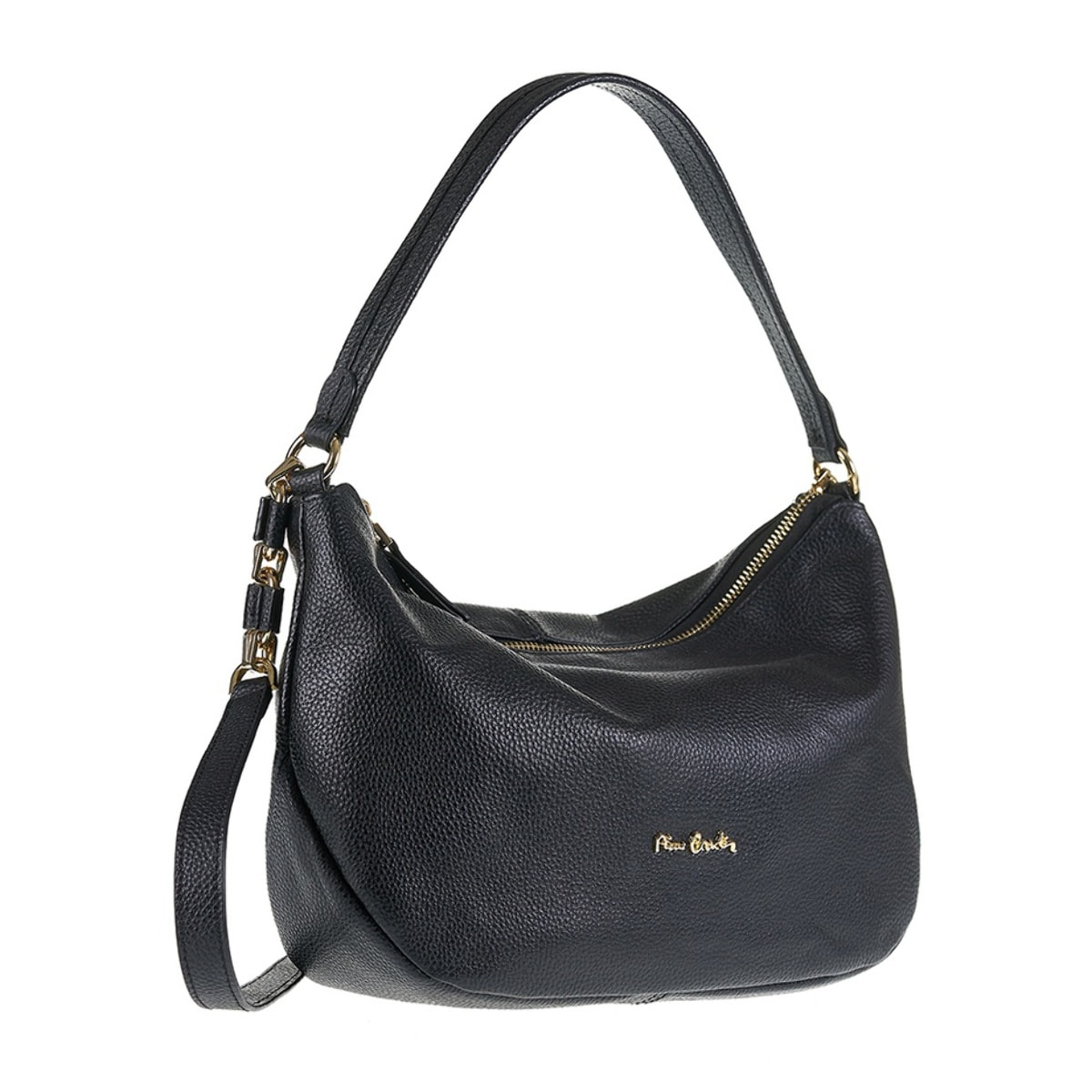 Borsa a spalla da donna Made in Italy - Modello Edera Plus - 100% pelle - 32.5 x 19.0 x 10.0 cm