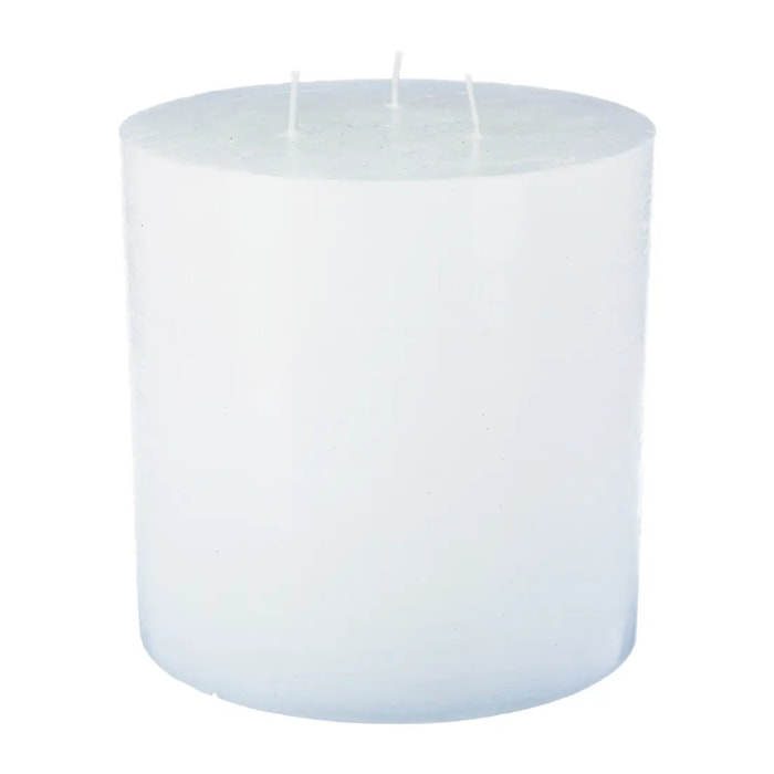 Bougie rustique - 3 mèches - blanc - 1 - 9kg