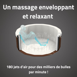 Bestway Spa semi rigide rond Lay-Z-Spa Toronto Smart AirJet Thermacore avec WiFi 5-7 personnes