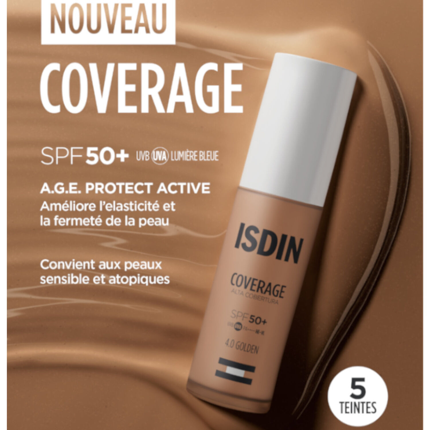 Coverage  A.G.E. Protect Active - Fond de Teint Haute Couvrance SPF50+ 30ml