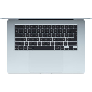 Ordinateur Apple MACBOOK Air 15" Puce M5 CPU 10 / GPU 10 coeurs Mémoire RAM 16Go Stockage 512Go SSD Argent