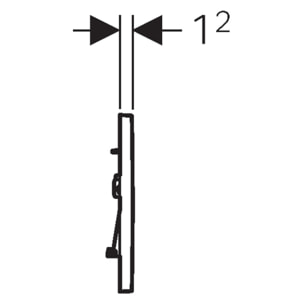 Plaque de déclenchement à double touche pour chasse d'eau Sigma 30, chromé brillant /mat /brillant (115.883.KH.1)