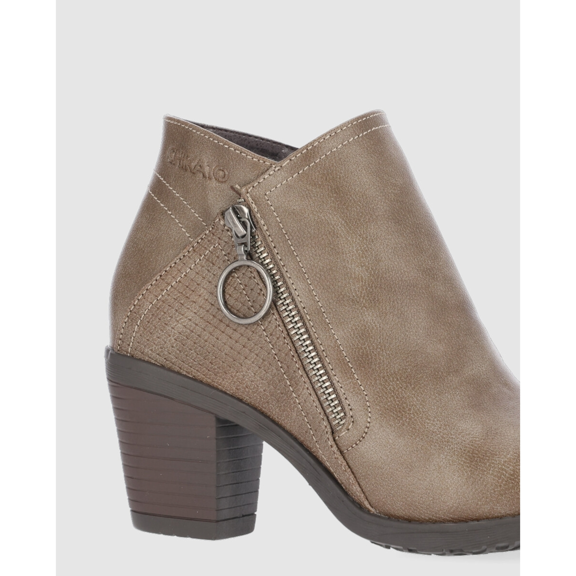 Botines - Taupe - Tacón: 7 cm