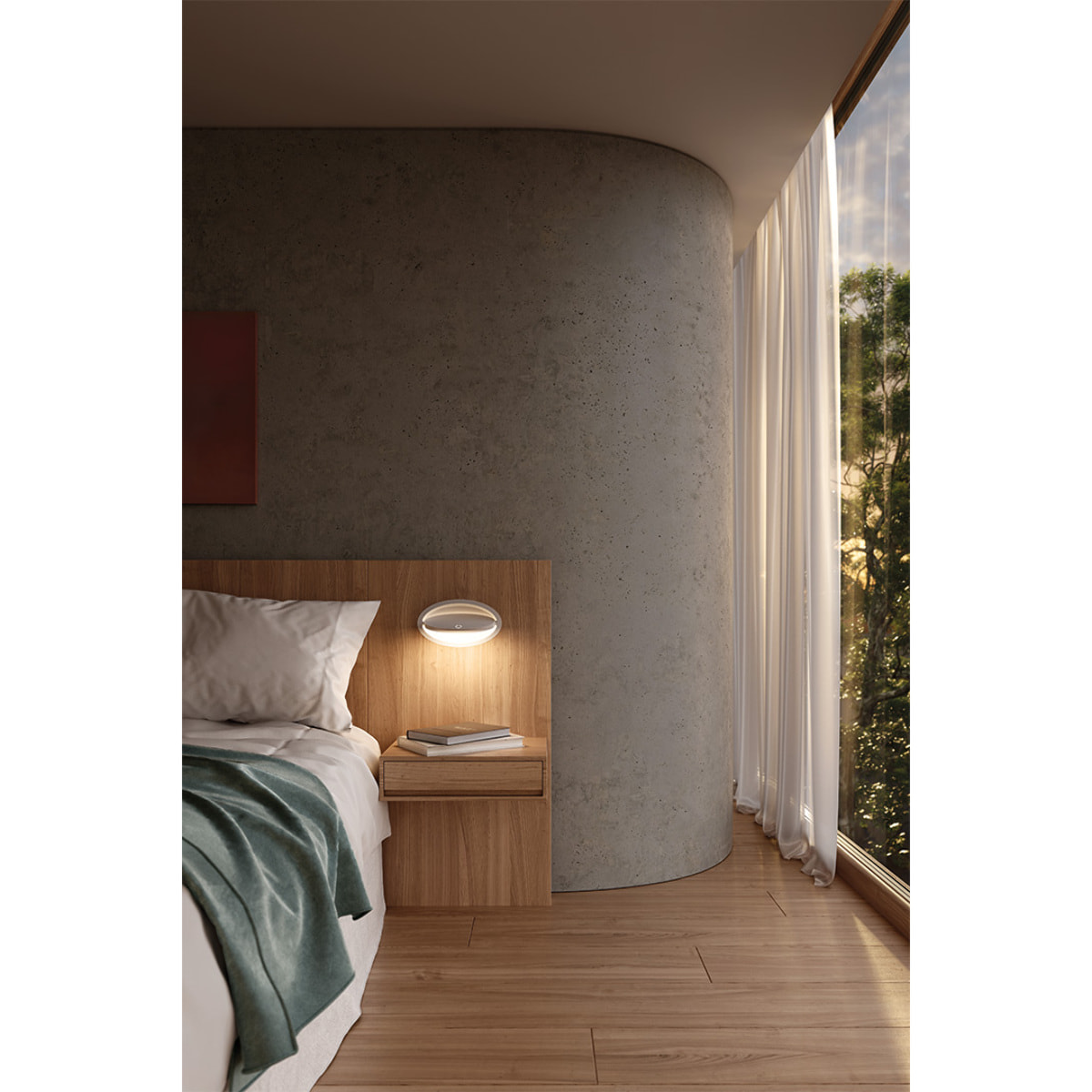 LEDS C4 Ely Recessed aplique interior empotrado de pared con luz led blanco calido 3000K 485lm en color blanco