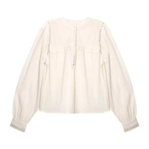 Blusa holgada con bordados