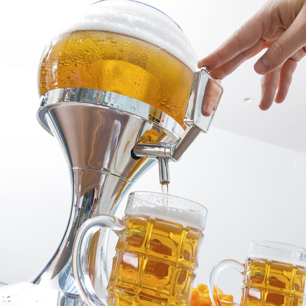 Confezione Dispenser Birra Refrigerante InnovaGoods e 2 Occhiali da Sole Sunfold Spain Red