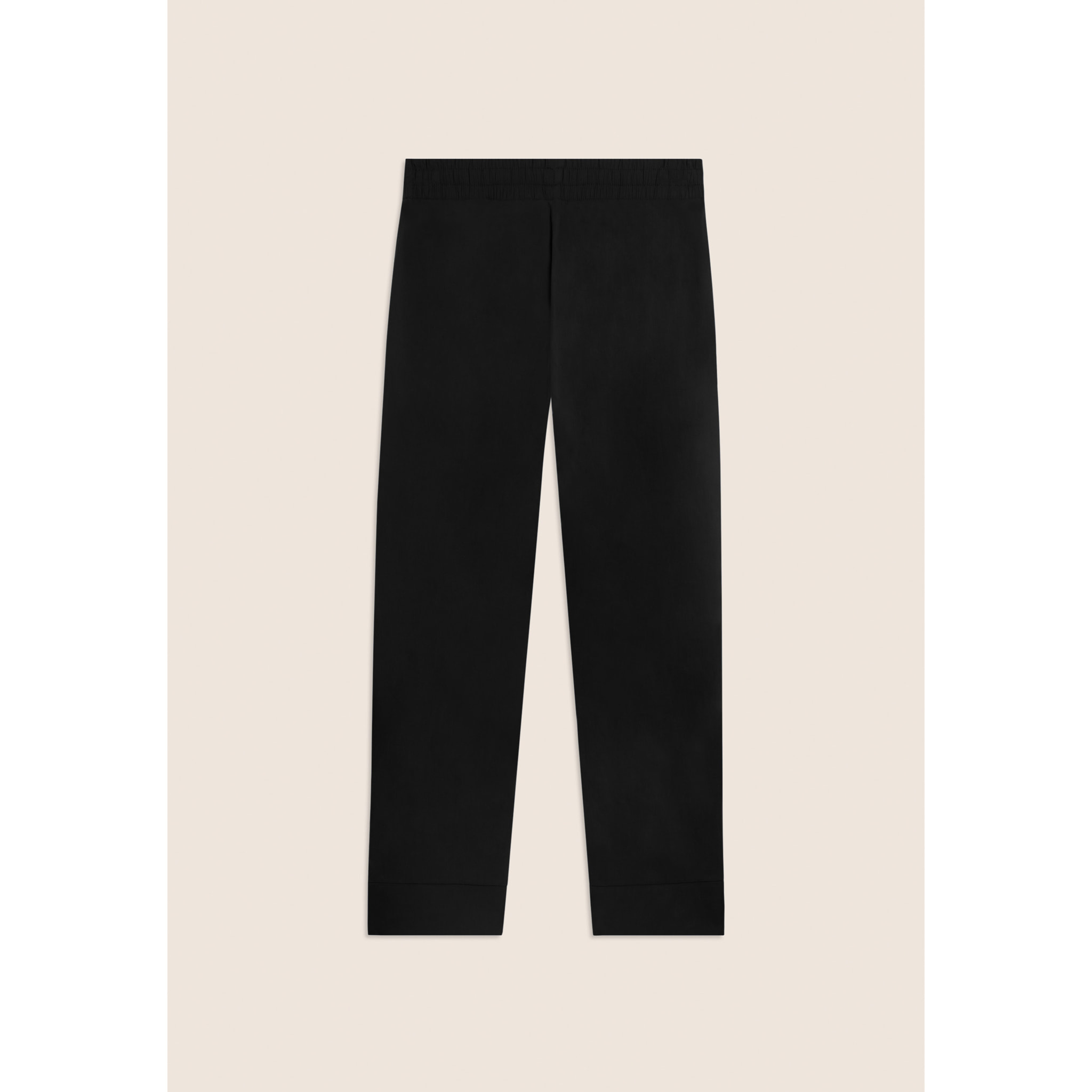 Pantaloni Cropped Fit a Carota in Popeline elasticizzato