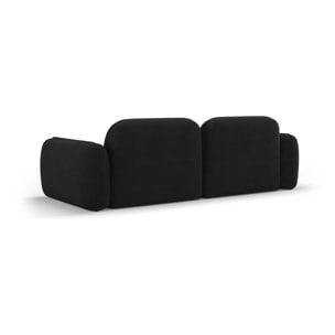 Canapé modulable "Lucien" 3 places en velours anthracite