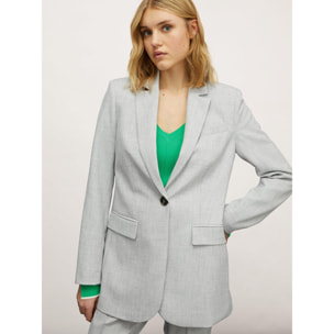 Motivi - Blazer de botonadura simple en color liso - Gris