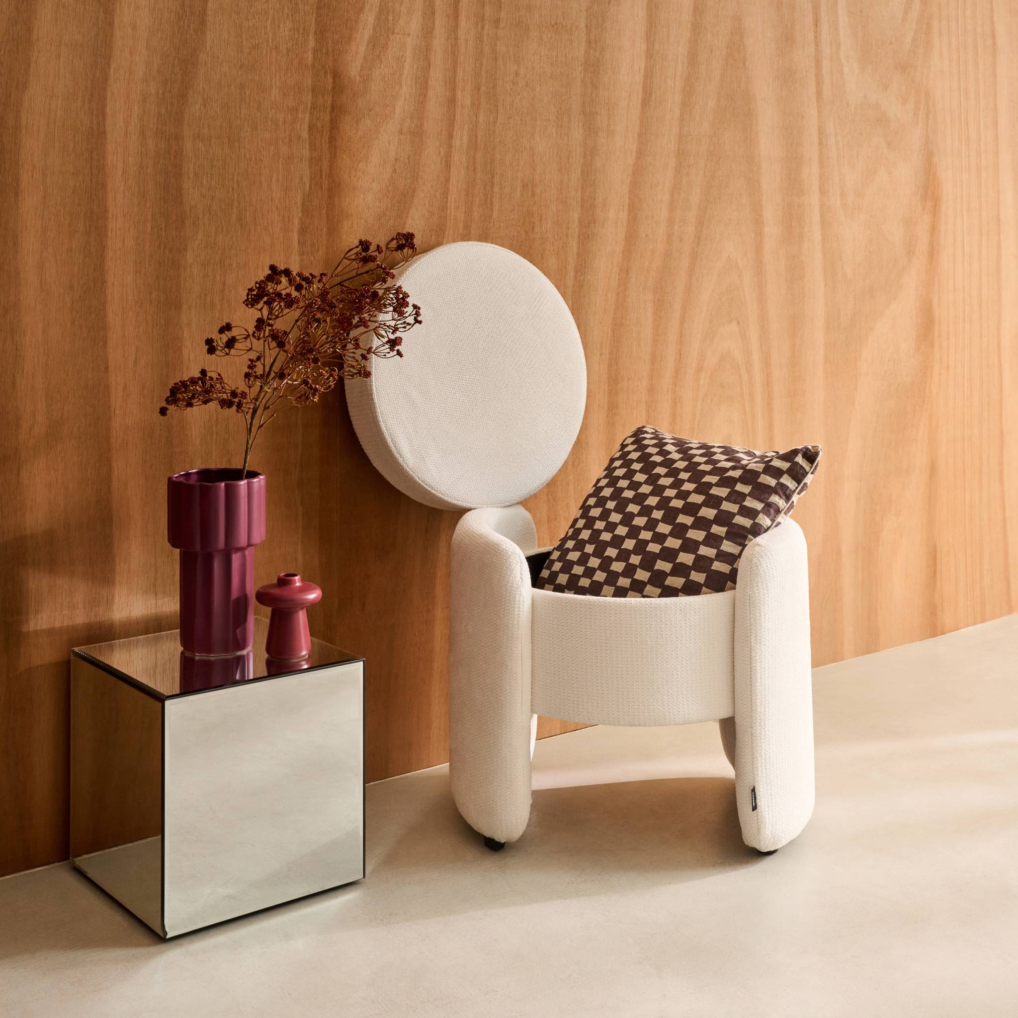 Tabouret coffre contemporain tissu KALO