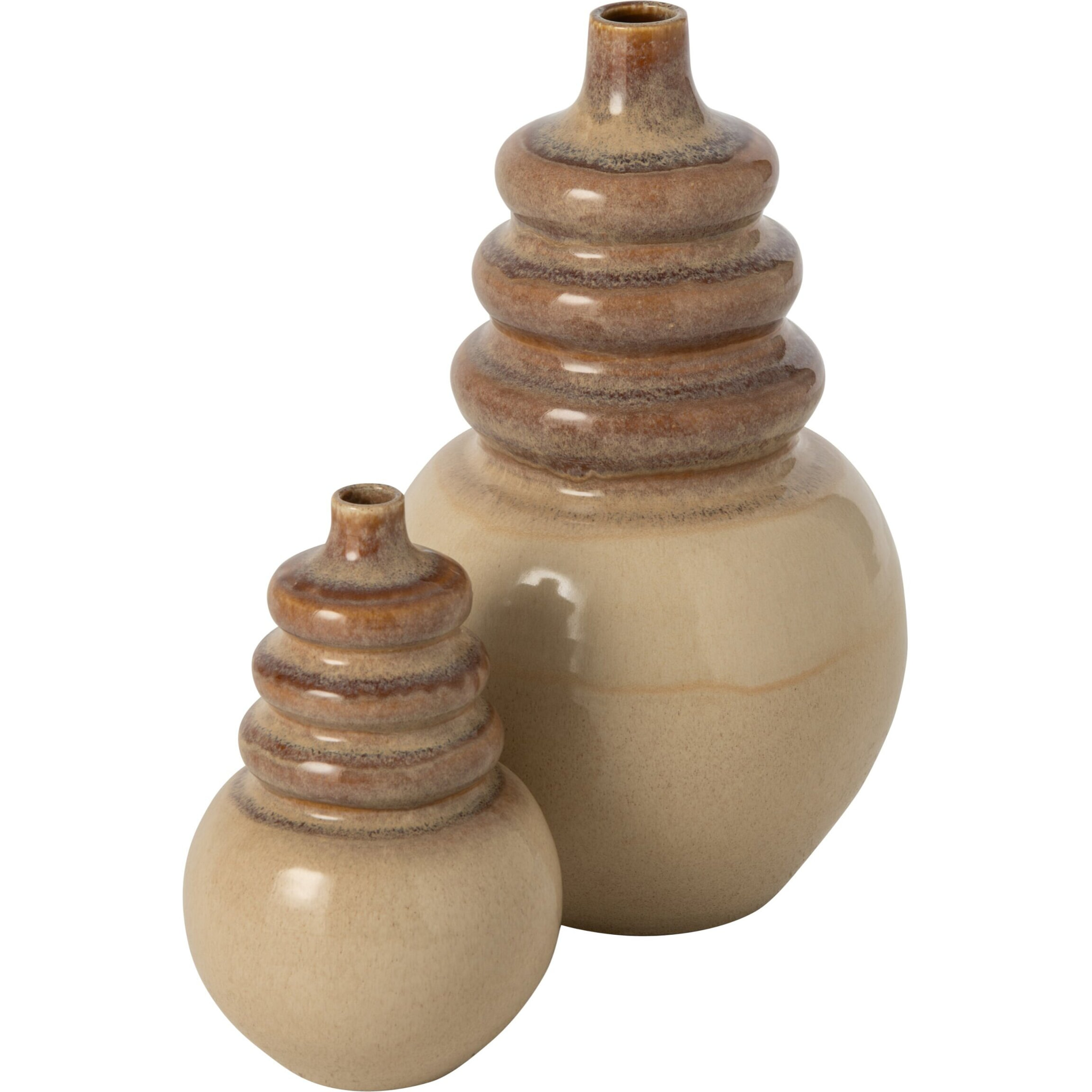 J-Line vase - céramique - écru/beige - small