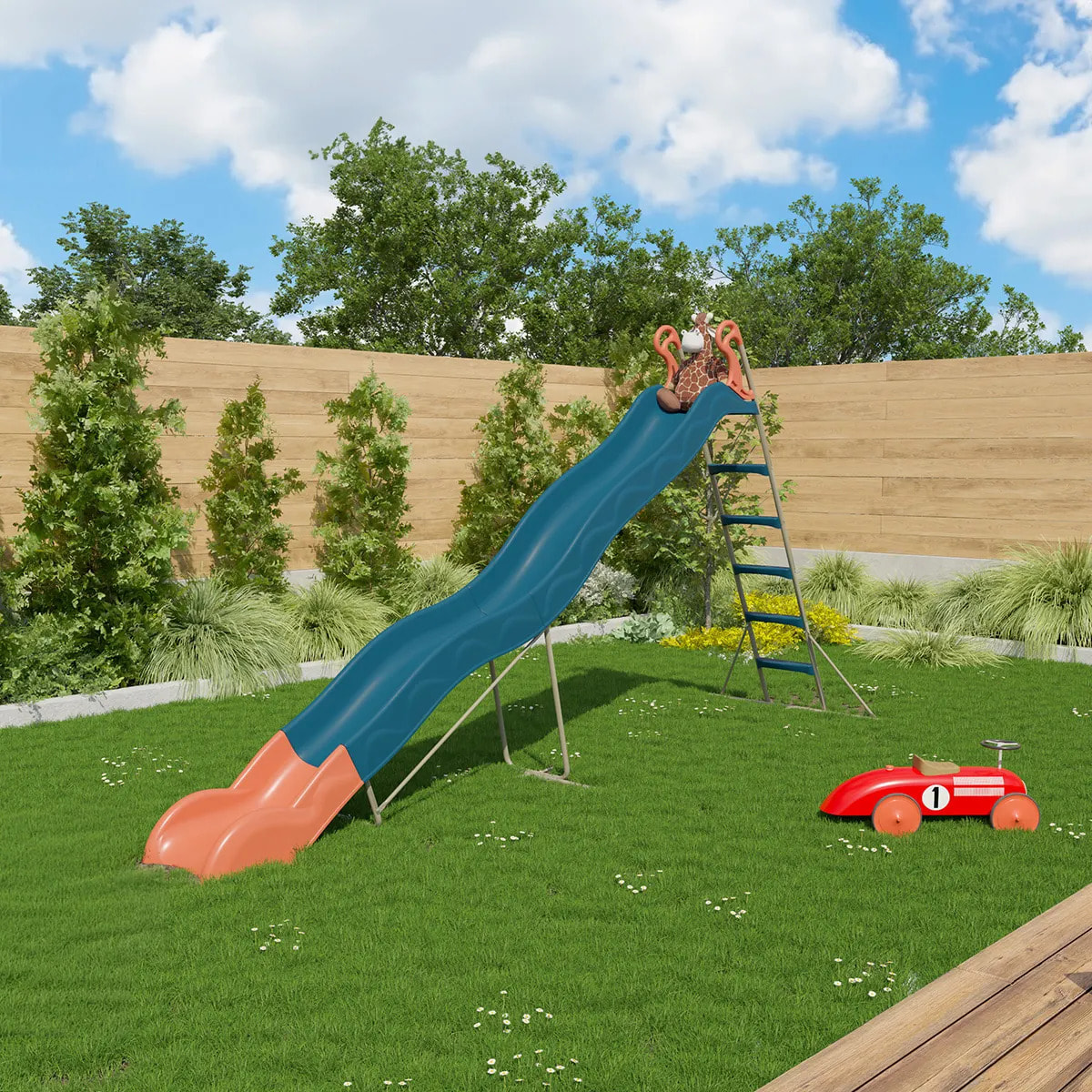 Toboggan VALOU Bleu 3,80 m, 3-12 ans