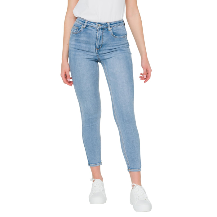 Pantalone denim Hot Buttered Valentine blu chiaro