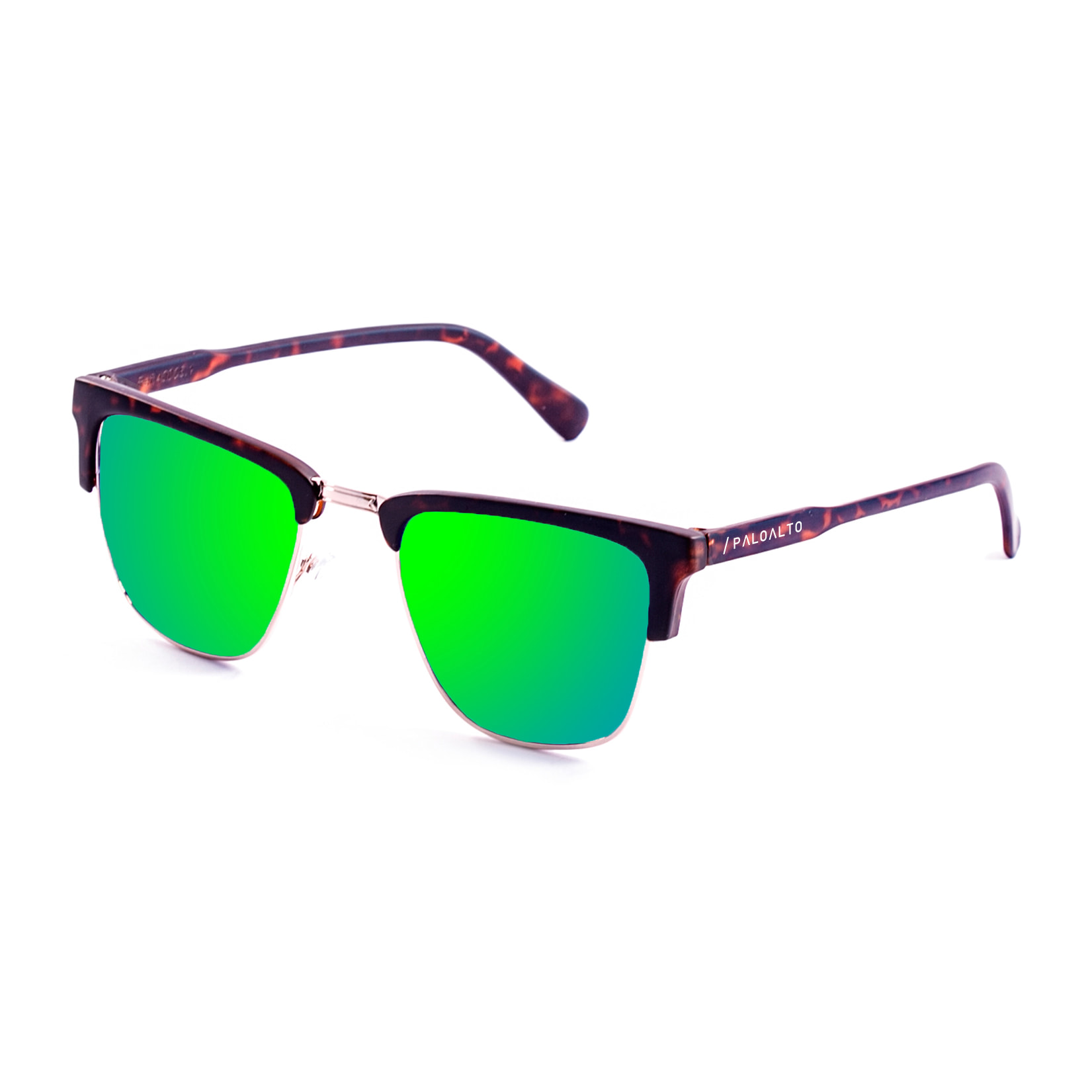 Gafas de sol PALO ALTO BOSTON - Marrón mate demi / Revo verde