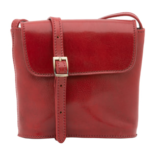 Borsa a tracolla  da uomo In Vera pelle Made in Italy 16x17,5x7 cm