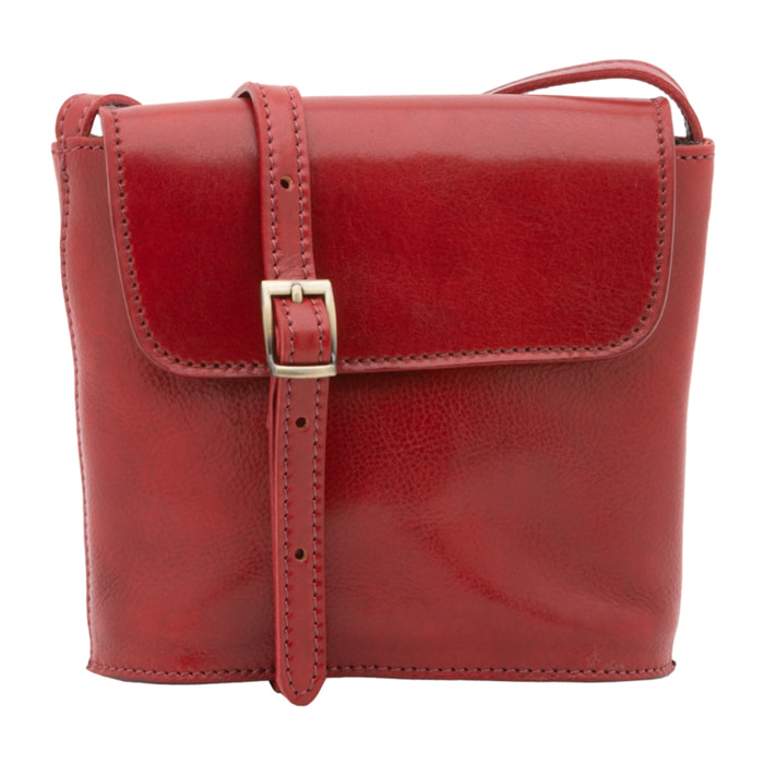 Borsa a tracolla  da uomo In Vera pelle Made in Italy 16x17,5x7 cm