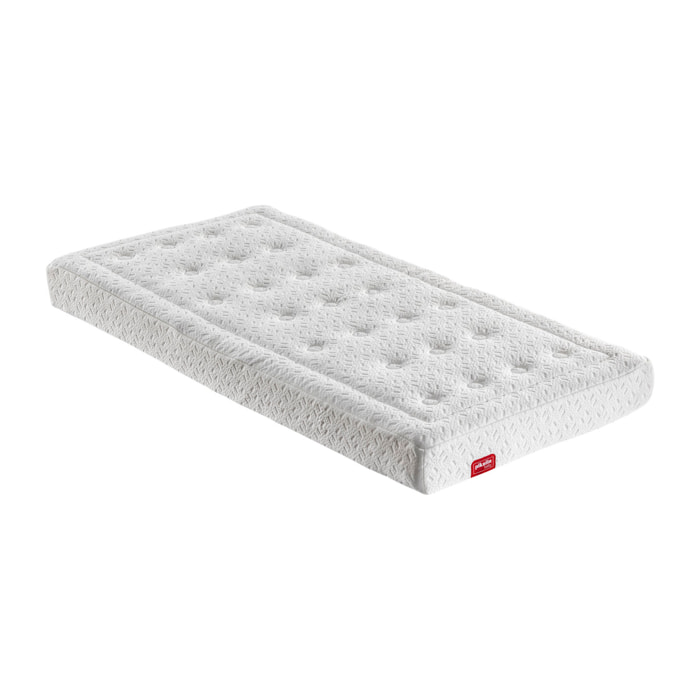 Colchón de Cuna Espuma HR y Visco | 12cm | OEKOTEX | Funda Extraíble | Transpirable | BabyUltra