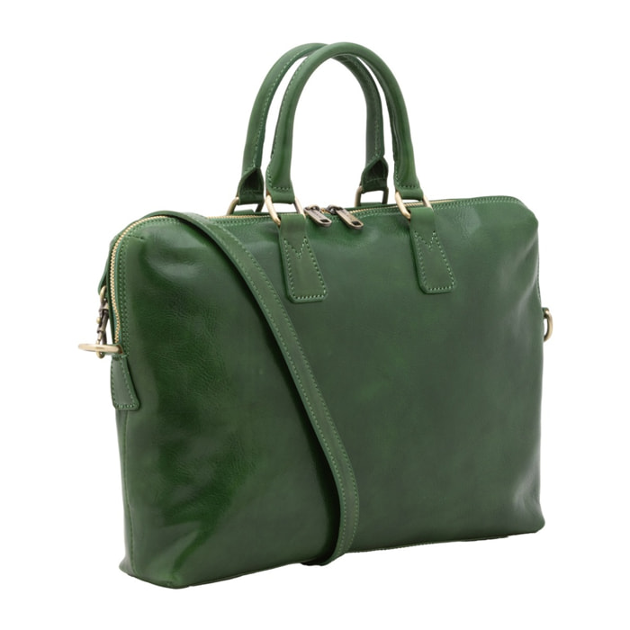 Borsa da lavoro uomo in vera pelle - Modello False - Made in Italy - 37.0 x 27.0 x 6.0 cm
