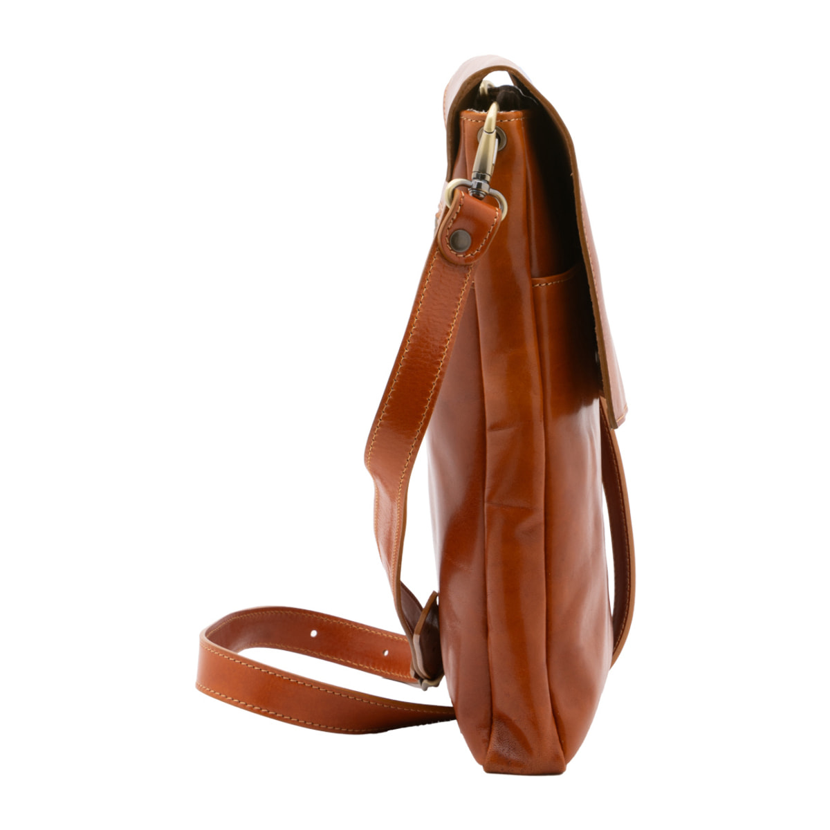 Borsa a tracolla  da uomo In Vera pelle Made in Italy 31x35x4 cm