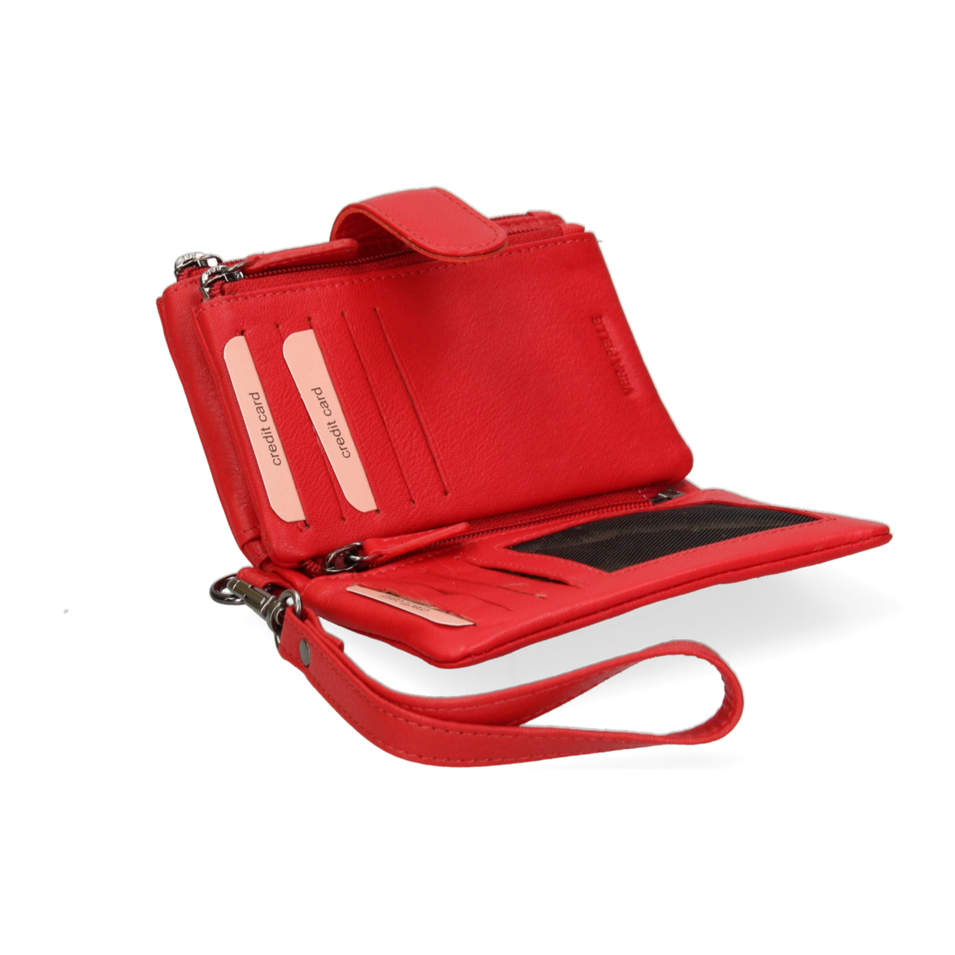 Portafoglio da donna In Vera pelle Made in Italy 13,5x10x3 cm