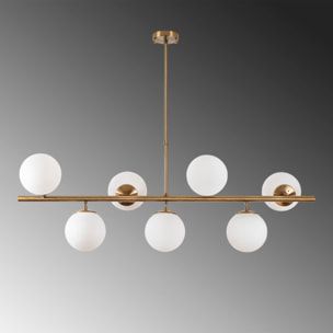 SOLIS - Suspension dorée 7 lampes