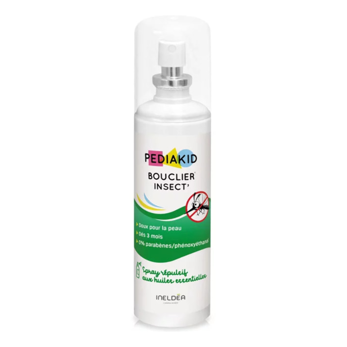 PEDIAKID - Bouclier Insect'- Spray Répulsif Anti-Moustique - Aux Huiles Essentielles - Flacon 100ml