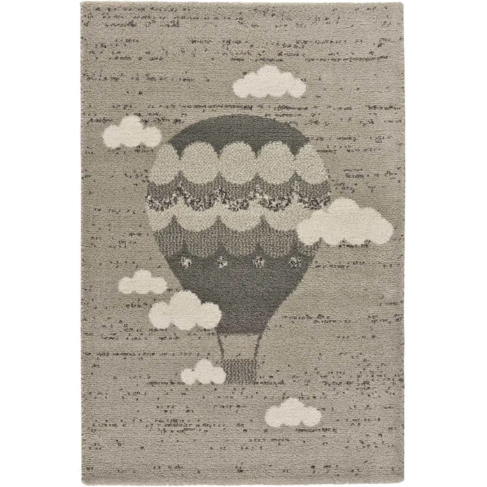 CRANBERRY Alfombra infantil globo gris, 120x170 cm.