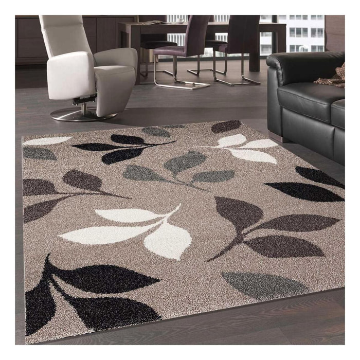 Tapis salon et chambre tissé motif floral SATO