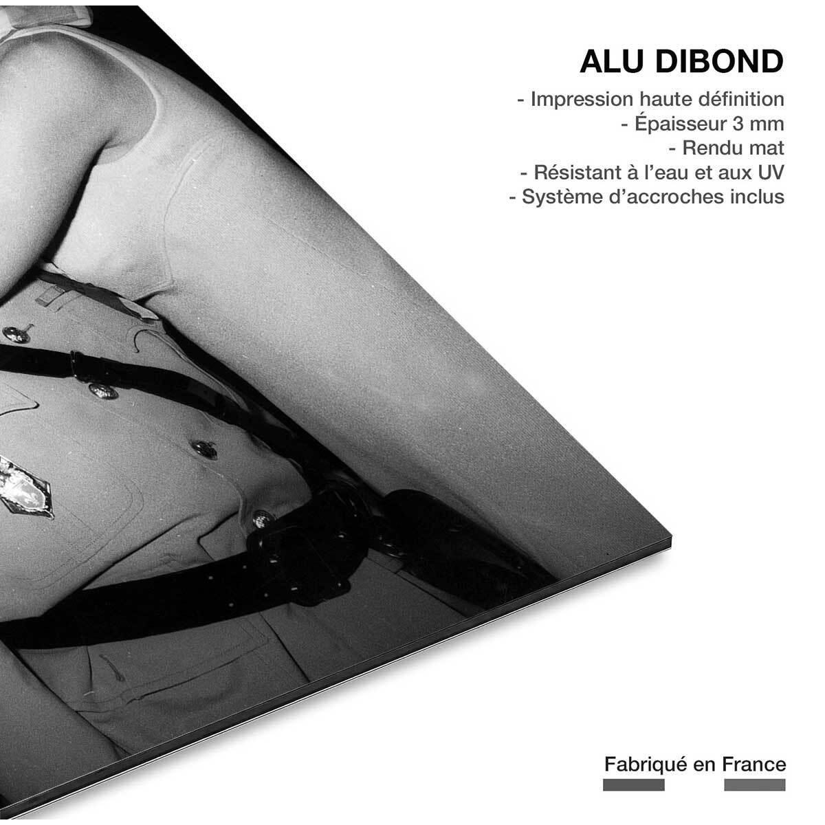 Tableau louis de funes et le gendarme à new york  Tableau alu Dibond