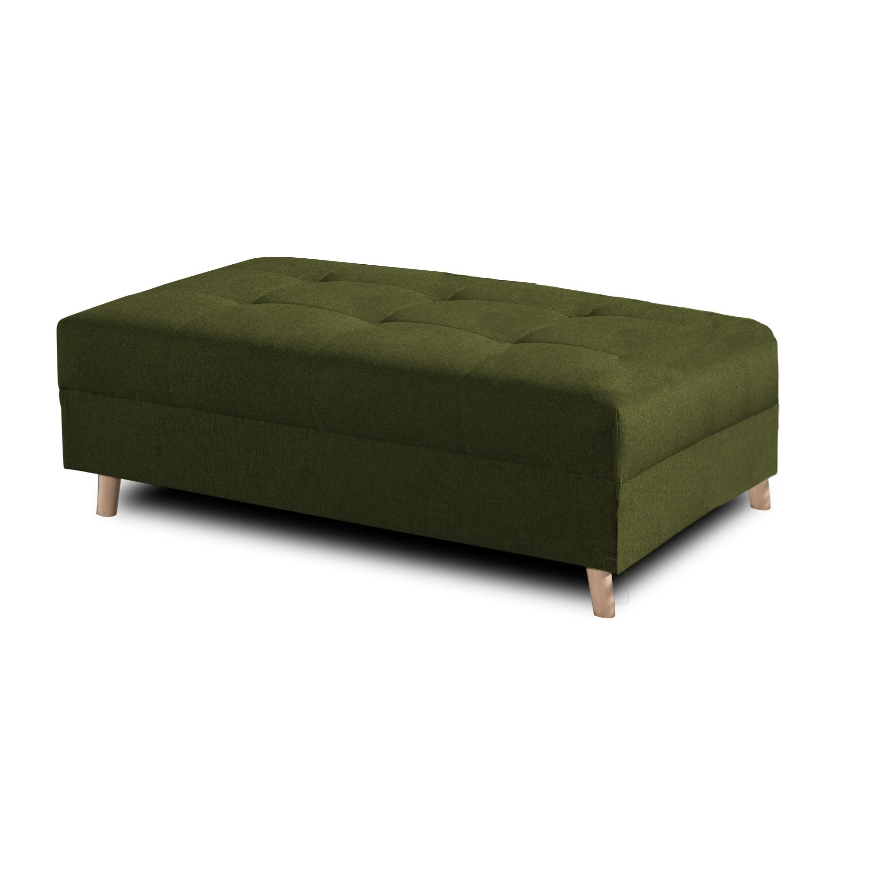 Rune - canapé d'angle - avec pouf d'appoint - 4 places - style scandinave - gauche - Vert Olive