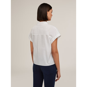 Motivi - Camicia kimono in cotone - Bianco