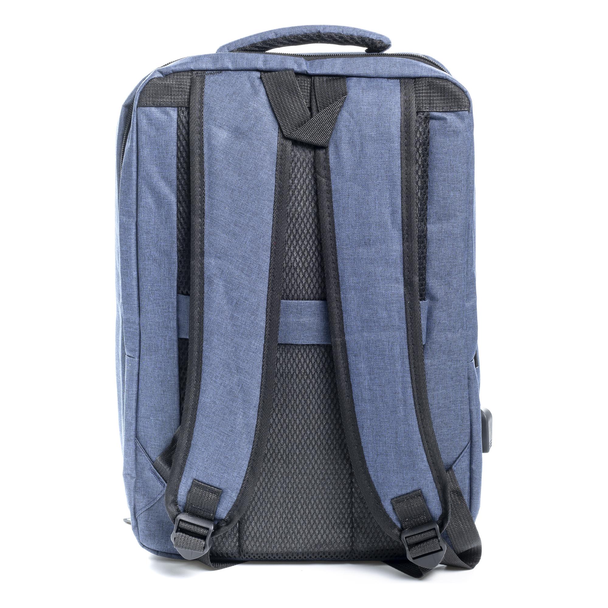 Zaino da cabina multiscomparto, porta laptop 17''. Adattabile a Trolley. Presa USB esterna nascosta.