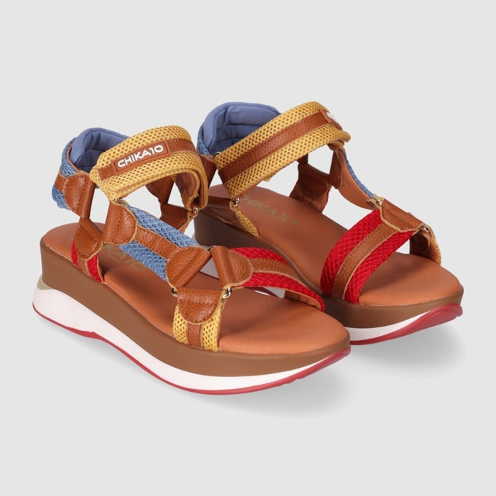 Sandalias de Tejido - Multicolor - Tacón: 5 cm