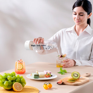 Máquina portátil KT-128A para preparar agua con gas y bebidas carbonatadas en casa. 1L de capacidad.